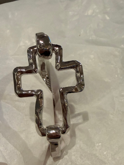Hammered Cross Bracelet