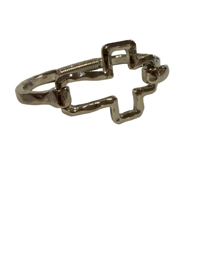 Hammered Cross Bracelet