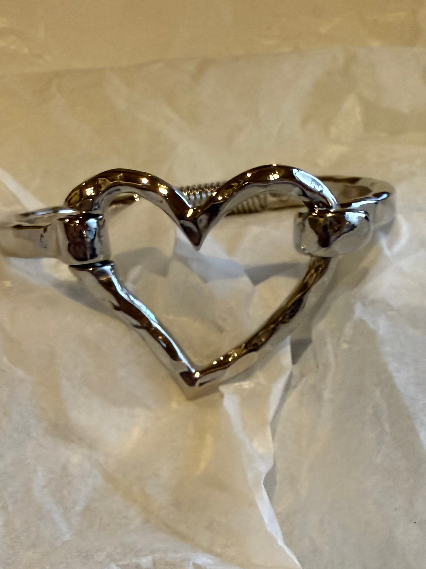 Hammered Heart Bracelet