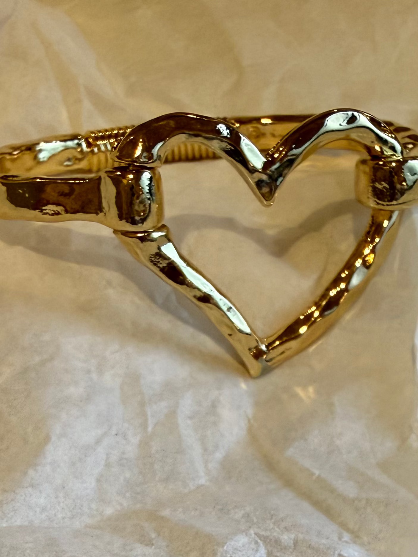 Hammered Heart Bracelet