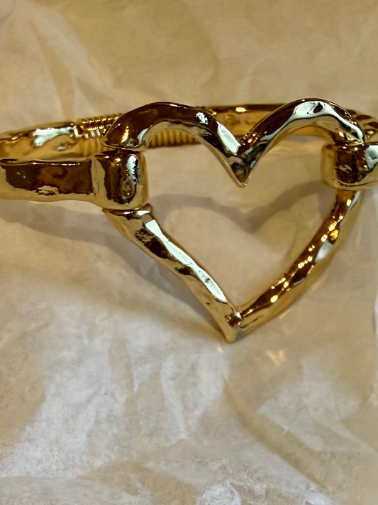 Hammered Heart Bracelet