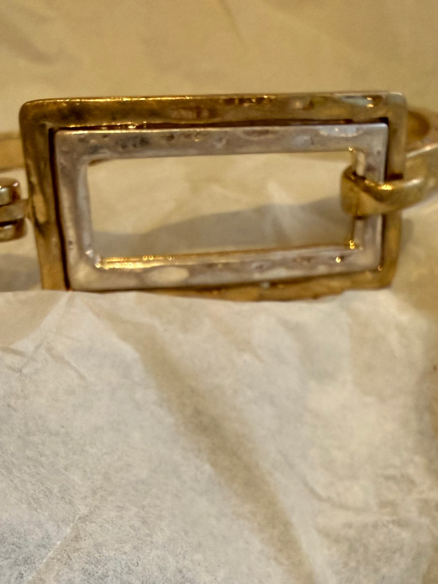 Hammered Rectangle Bracelet