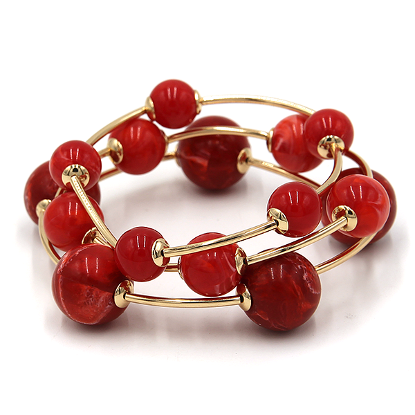 Triple Strand Beaded Bracelet