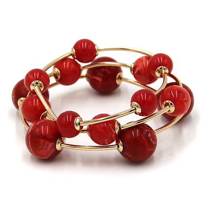 Triple Strand Beaded Bracelet