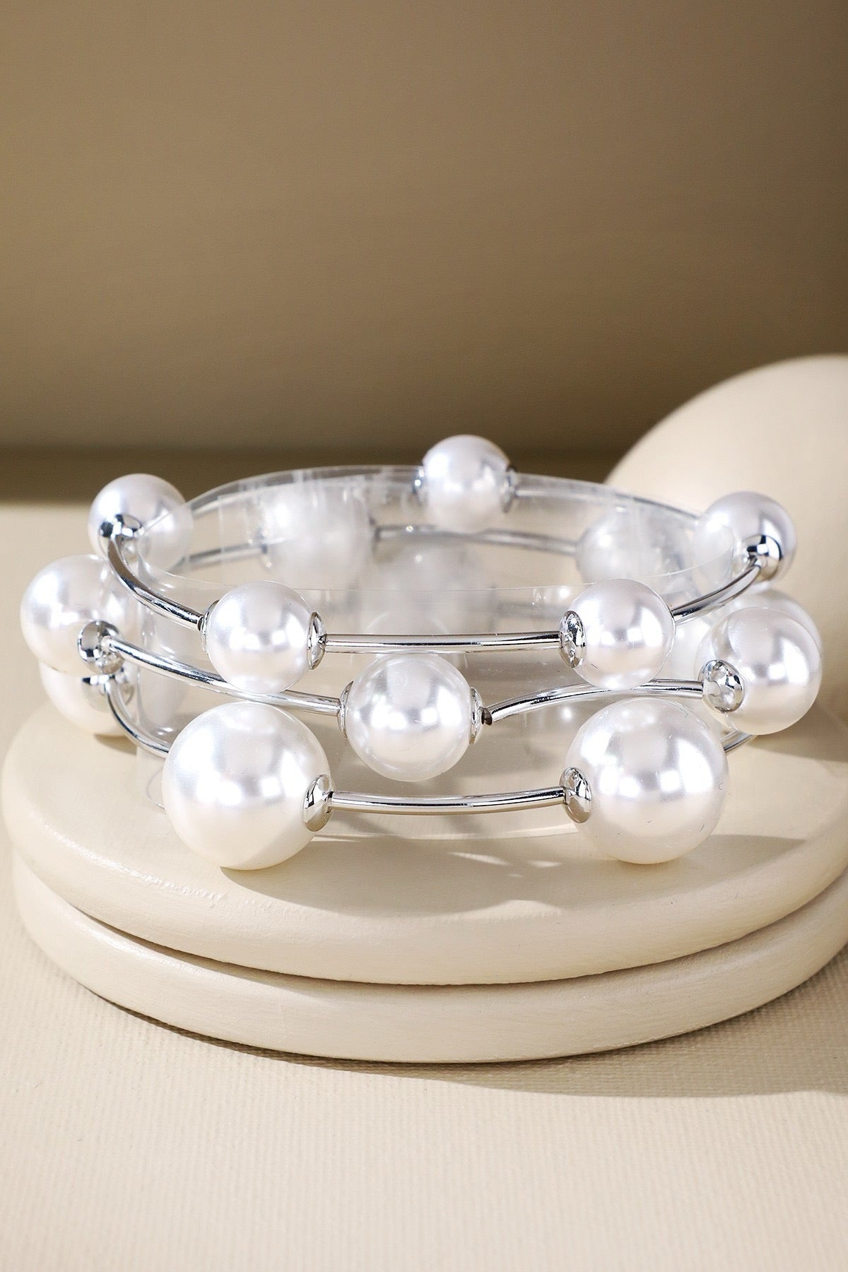 Triple Strand Beaded Bracelet