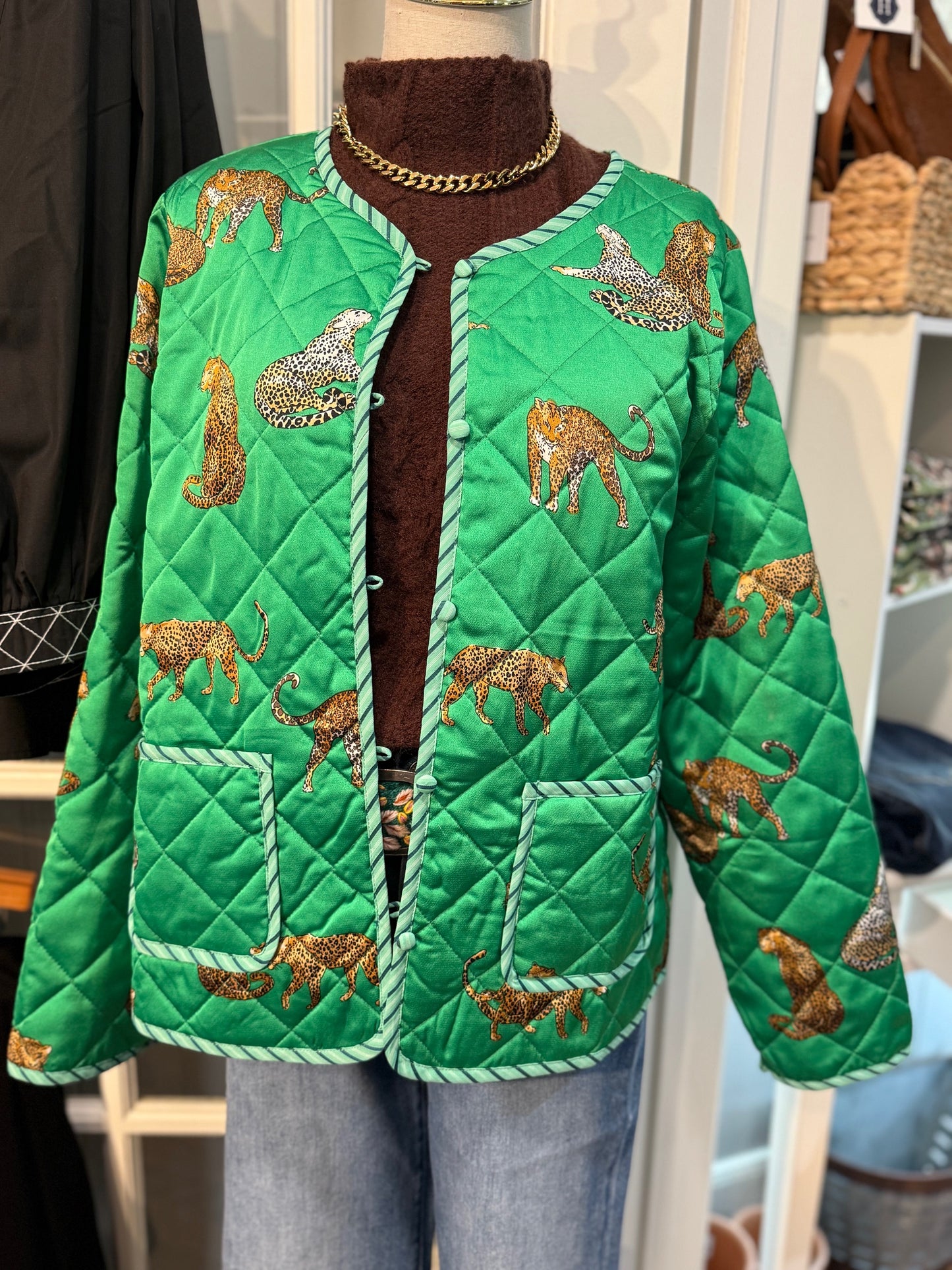 Quilted Leopard Jacket