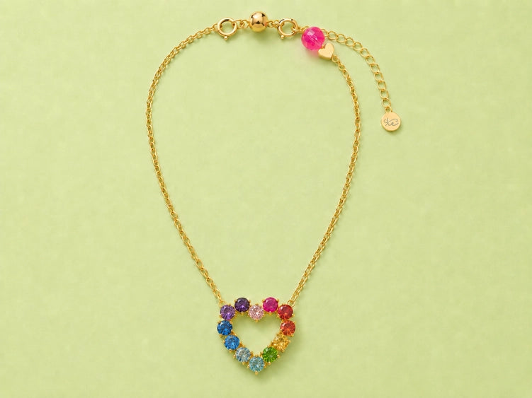 Katie Colorful Heart Necklace