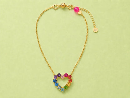 Katie Colorful Heart Necklace
