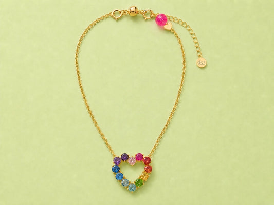 Katie Colorful Heart Necklace