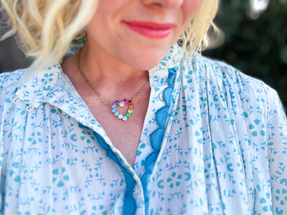 Katie Colorful Heart Necklace