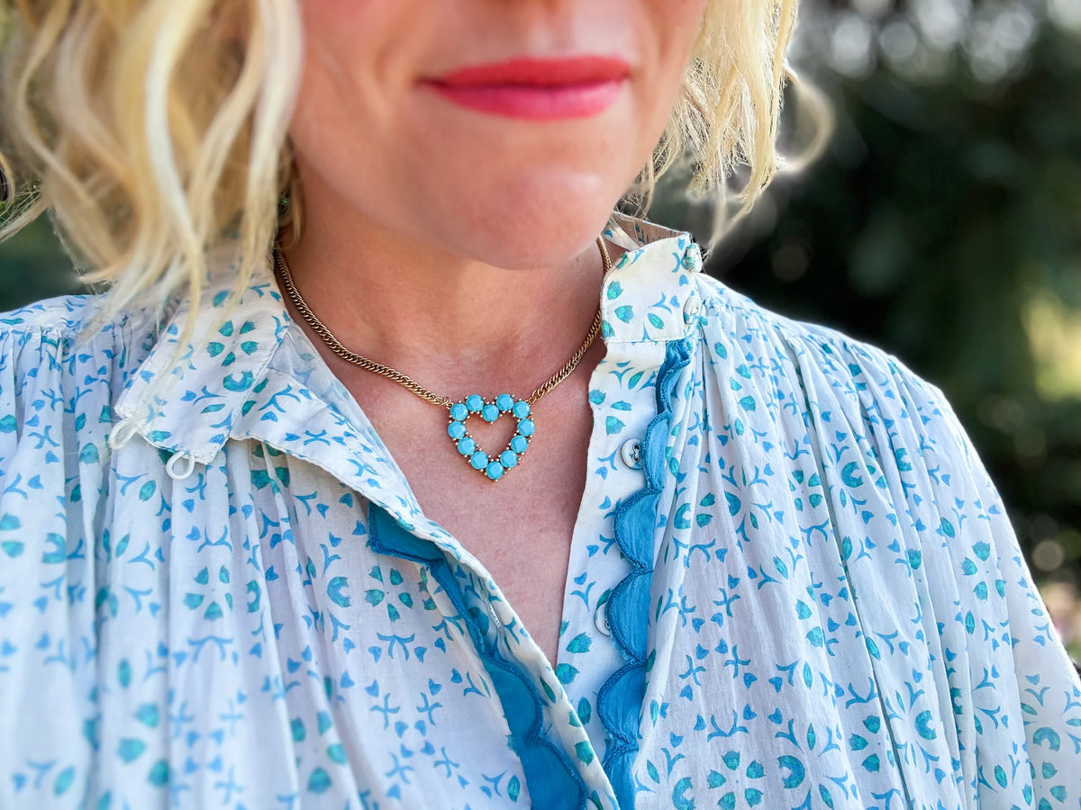 Katie Turquoise Heart Necklace