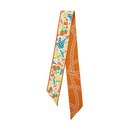 Saturday Silks Texas Longhorns Skinny Scarf