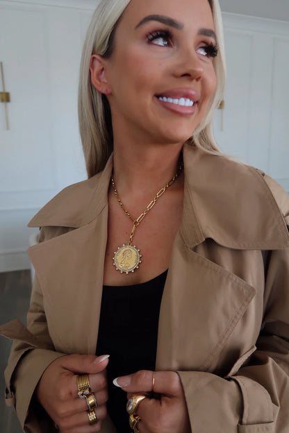 Chansutt Pearl Lariat Coin Necklace