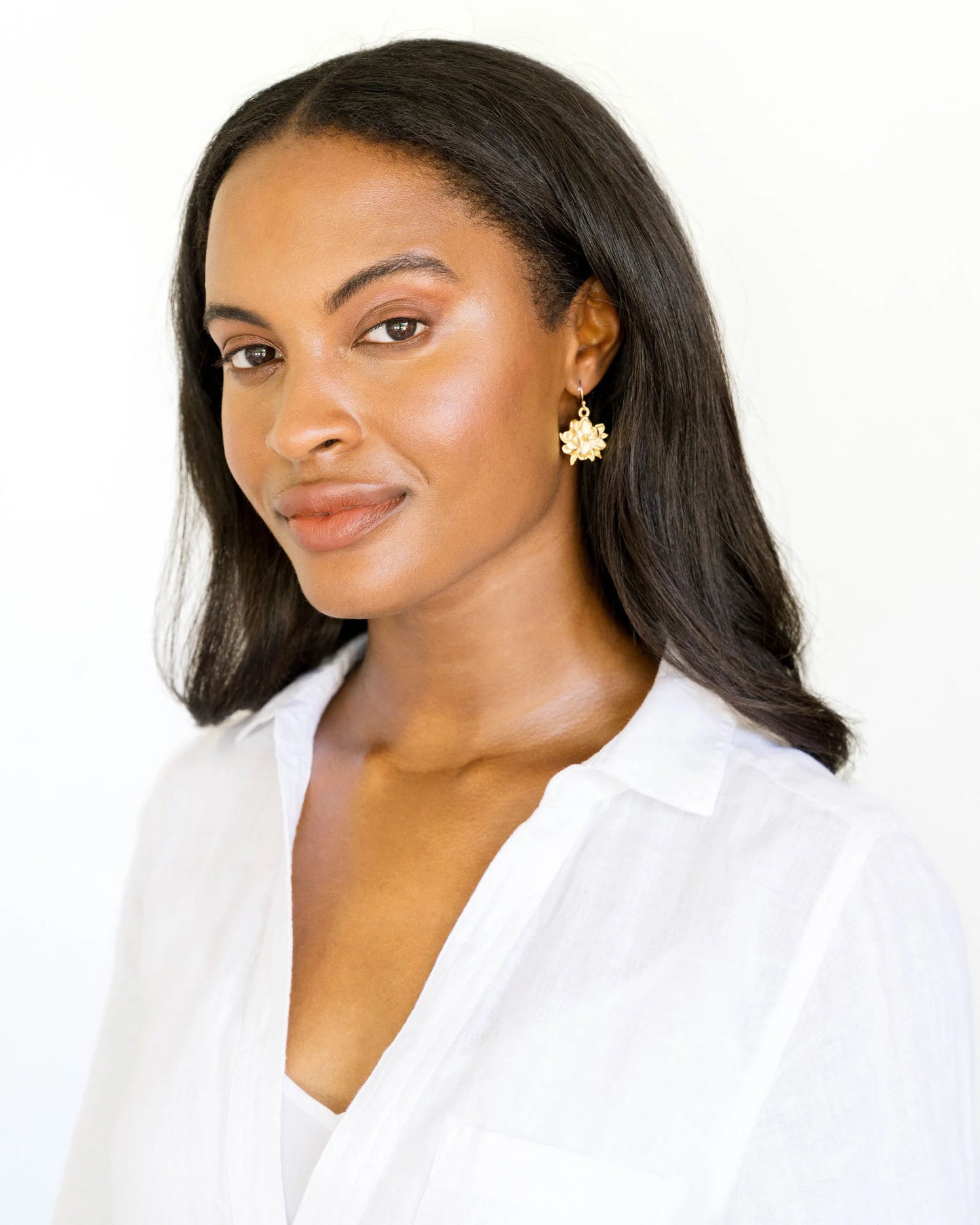 Magnolia Flower Earrings