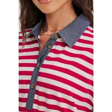 Mera Stripe Polo Mini Dress