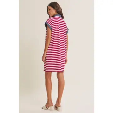 Mera Stripe Polo Mini Dress