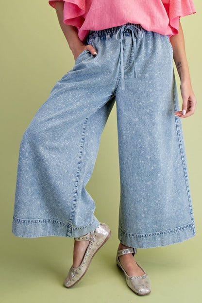 Milky Way Star Printed Denim Pants