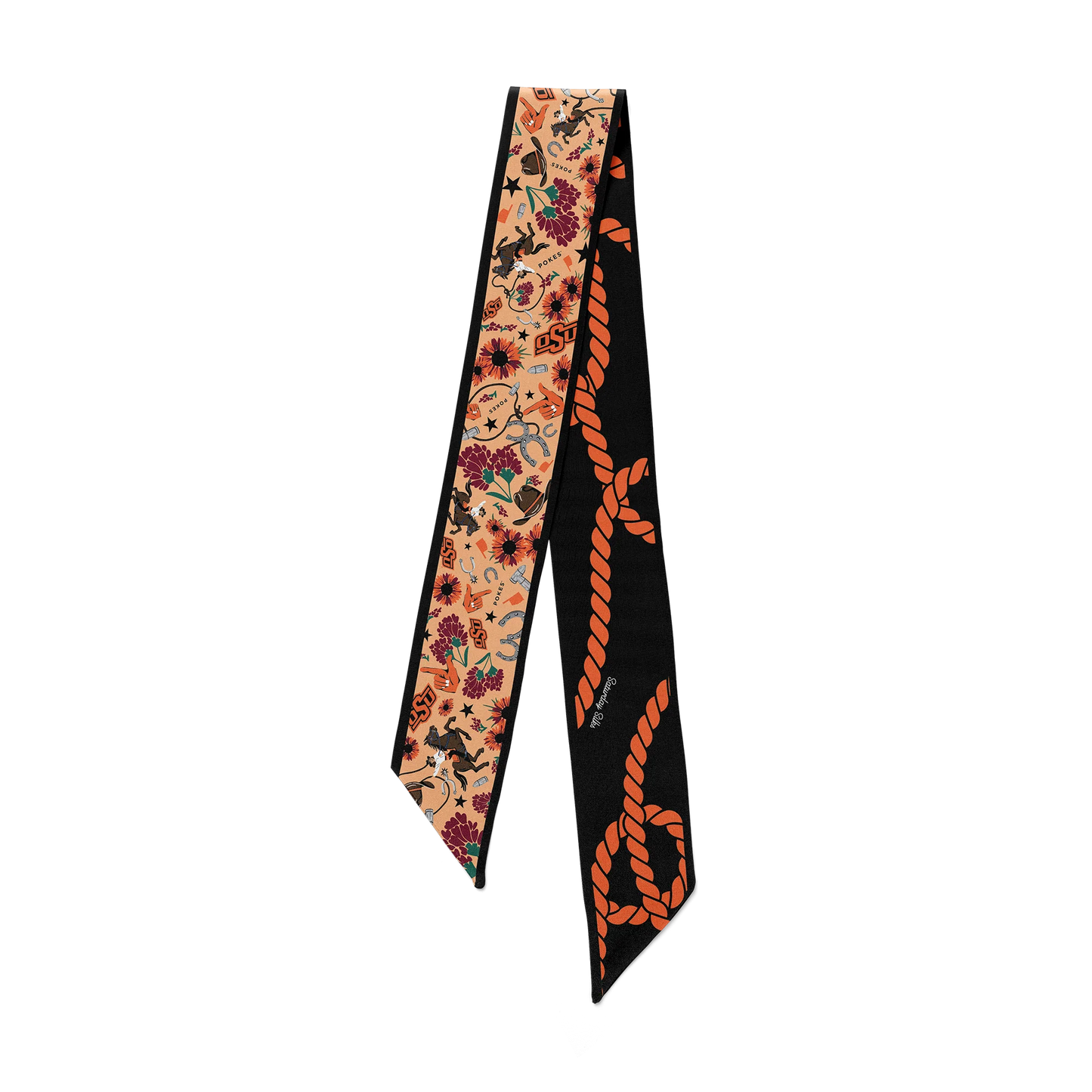 Saturday Silks OSU Cowboys Skinny Scarf