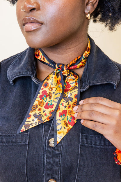 Saturday Silks OSU Cowboys Skinny Scarf