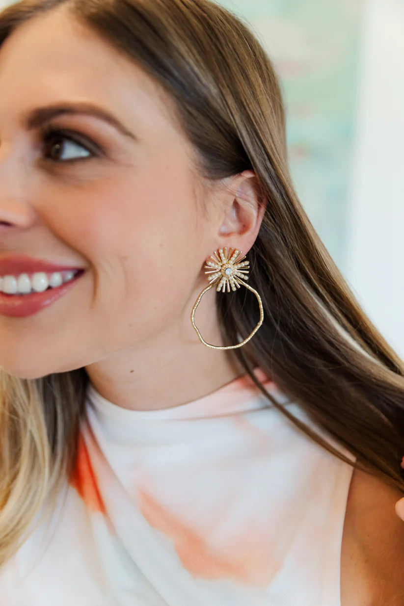 Taylor Shaye Opal Sunburst Hoops