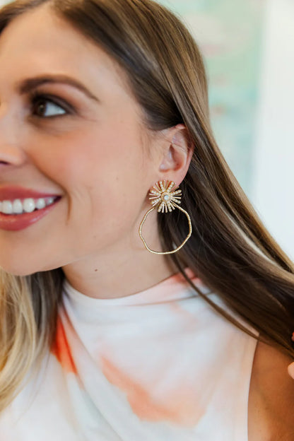 Taylor Shaye Opal Sunburst Hoops