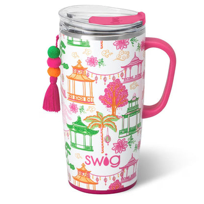 Pagoda Paradise Travel Mug 22 Oz