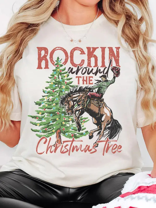 Rockin Around The Christmas Graphic Tee