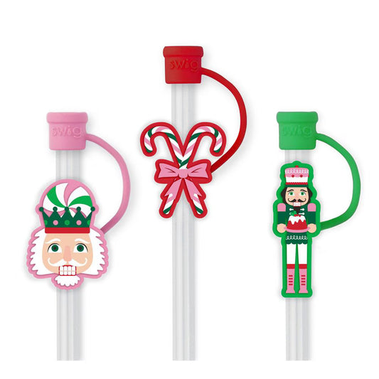 Swig Sugar Plum Soldiers Straw Topper Set