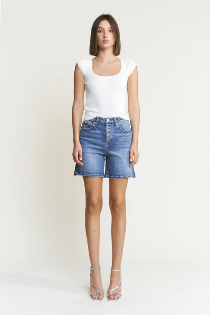 SUPER HIGH BUTTON UP BERMUDA
