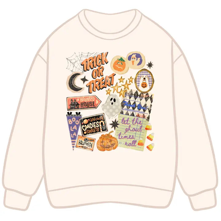 Vintage Halloween Collage Sweatshirt