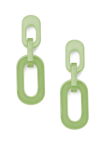 Zenzii Resin Cable Chain Drop Earring