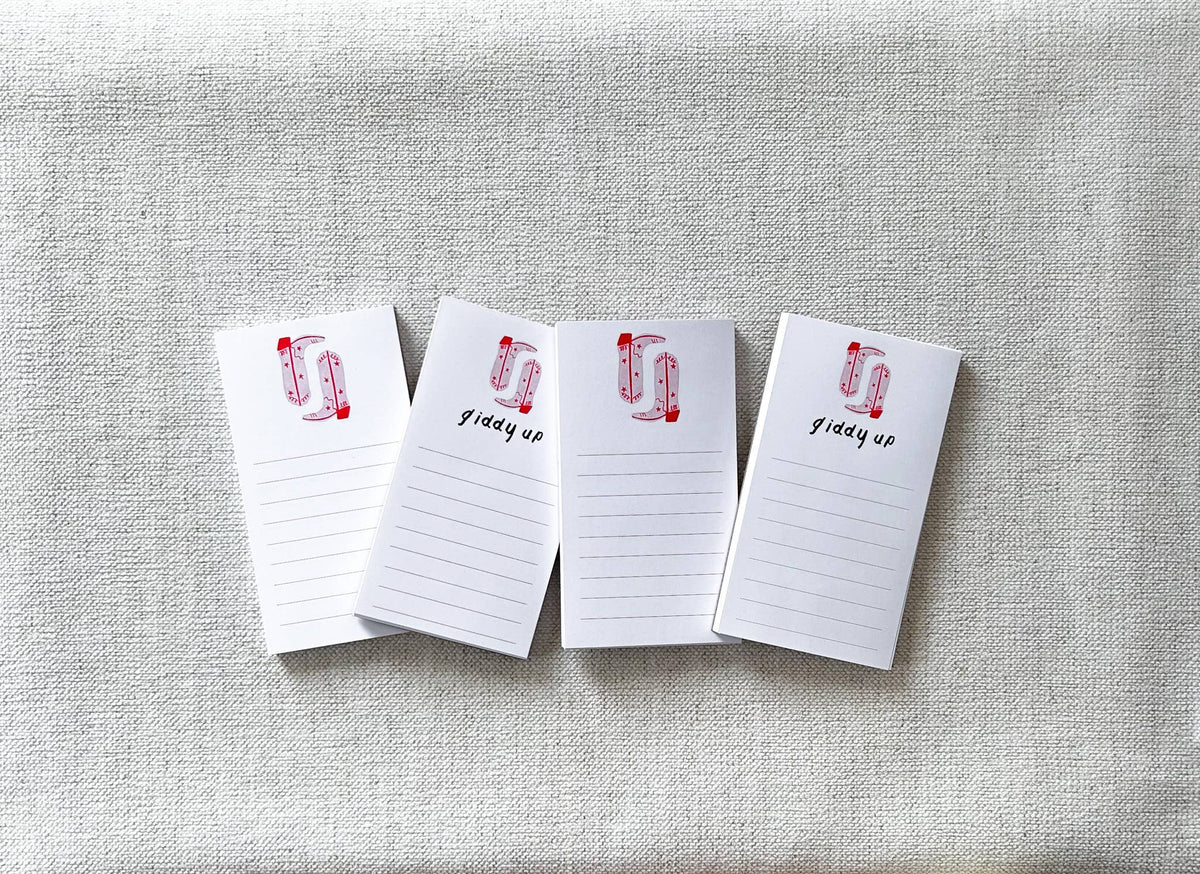 Cowgirl Boots Mini Notepad