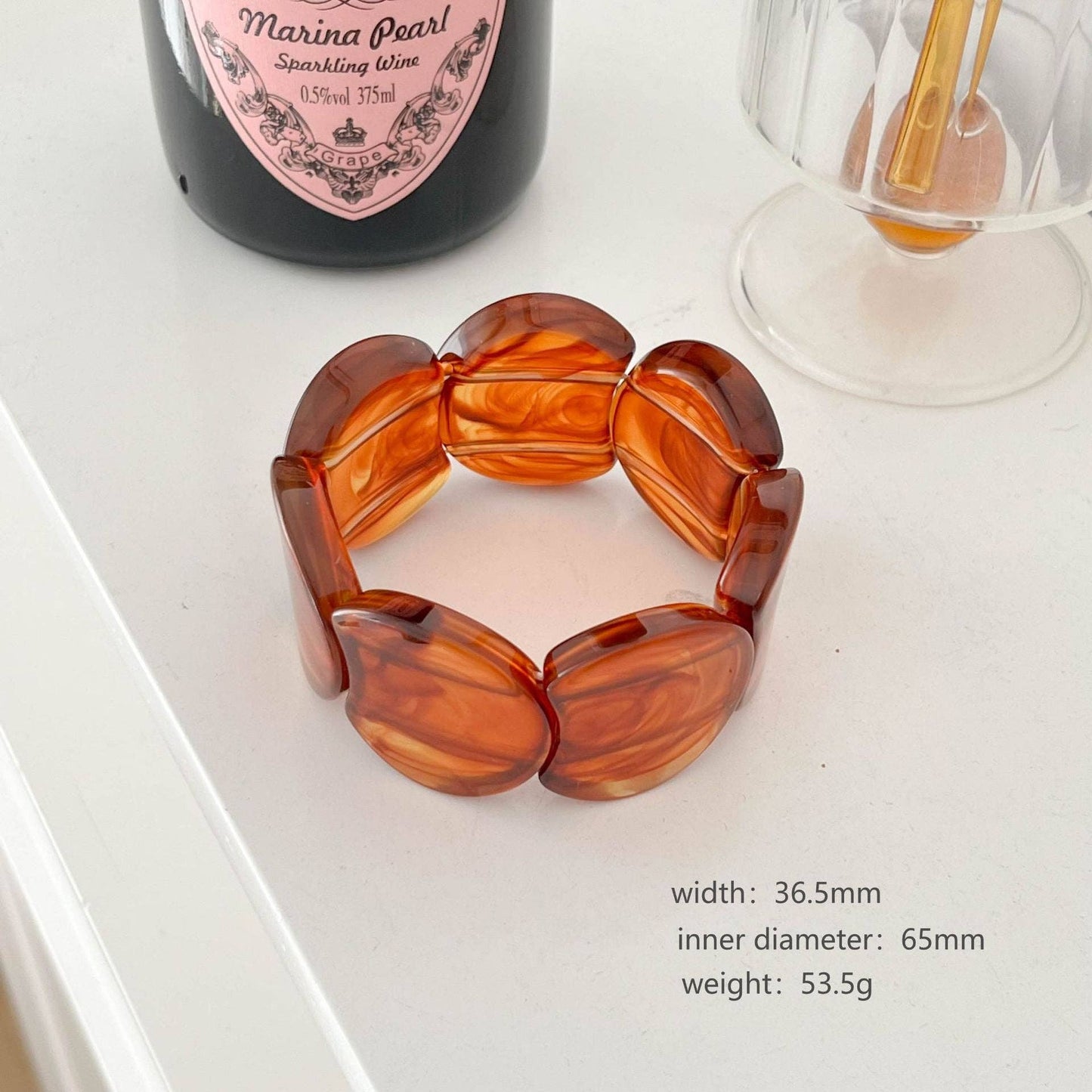 Chunky Resin Geometric Stackable Wide Bracelet MK2PPPO6W6JBR140