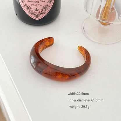 Chunky Resin Geometric Stackable Wide Bracelet MK2PPPO6W6JBR140