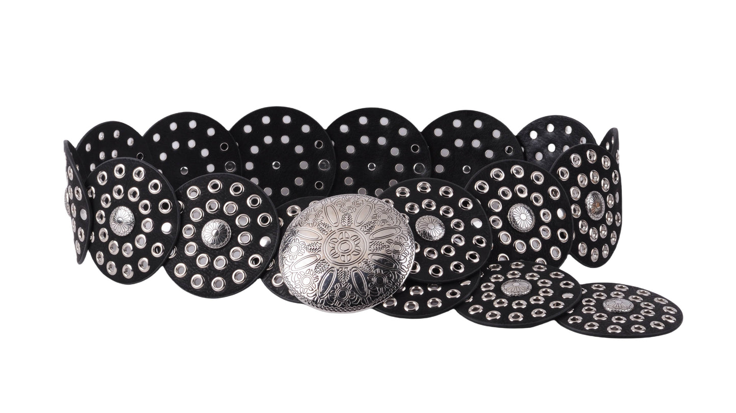 Wide Western Disc Belt with Grommets