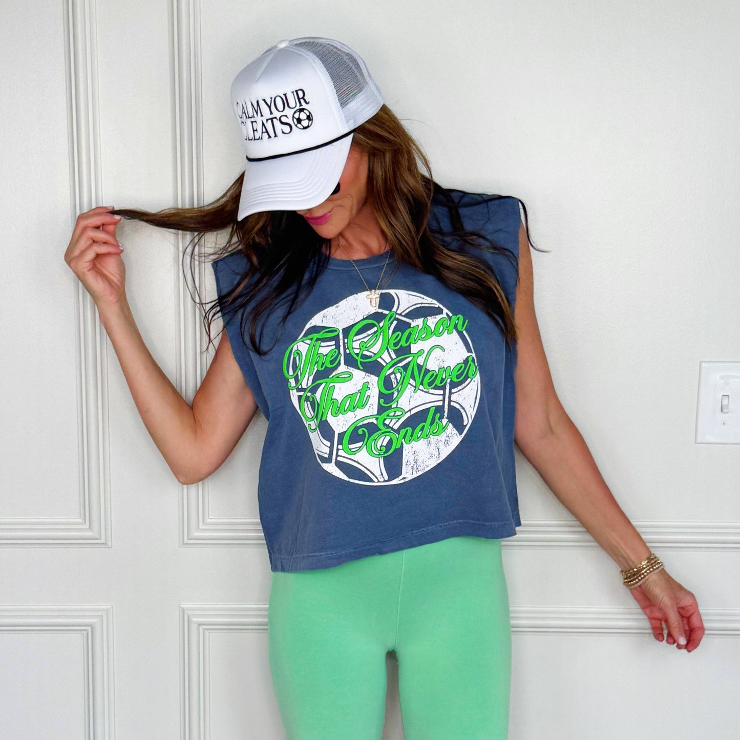 Poppy and Pine Season That Never End Soccer Tank