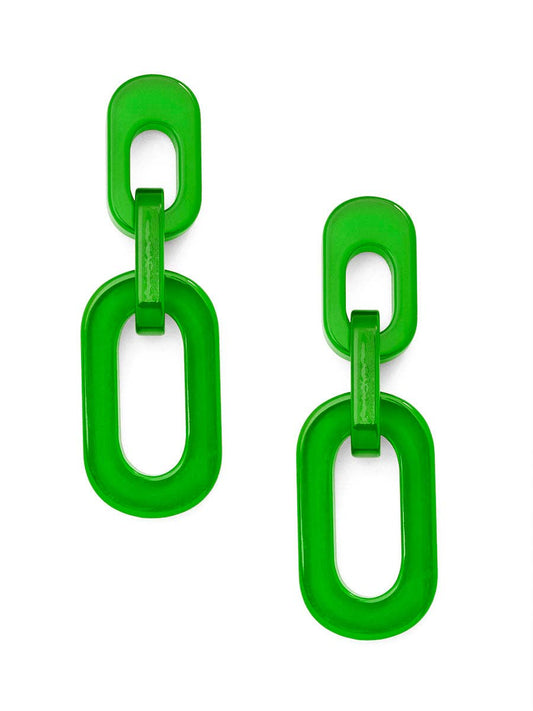 Zenzii Resin Cable Chain Drop Earring