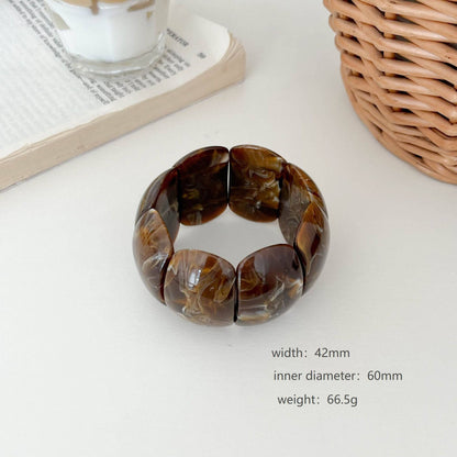 Retro Resin Stackable Geometric Bangle Bracelet MK2PPPO6W6JBR128