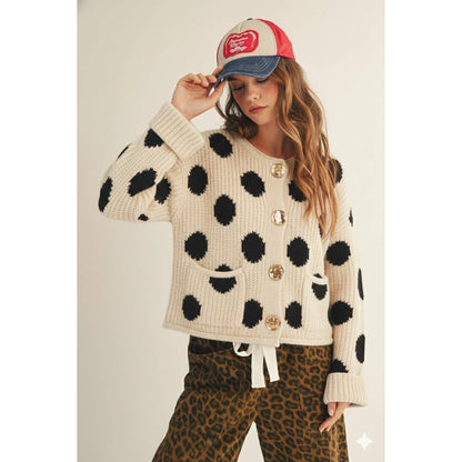 Luxe Vintage Gold Button Front Pocket Cardigan