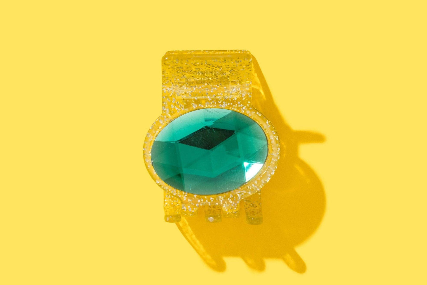 Taylor Elliott Gold/Green Claw Hair Clip