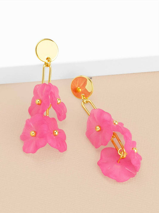 Zenzii Lotus Leaf Chain Drop Earring
