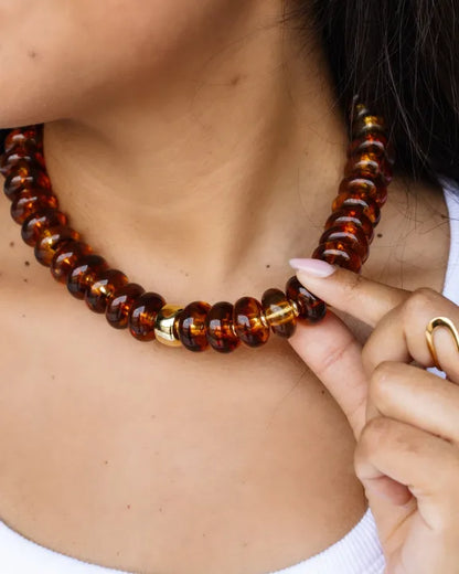Treasure Jewels Amber Glow Necklace