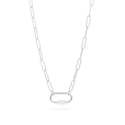 Paperclip Carabiner Charm Necklace