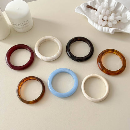 Trendy Geometric Resin Stackable Bangle Bracelet MK2PPPO6W6JBR129