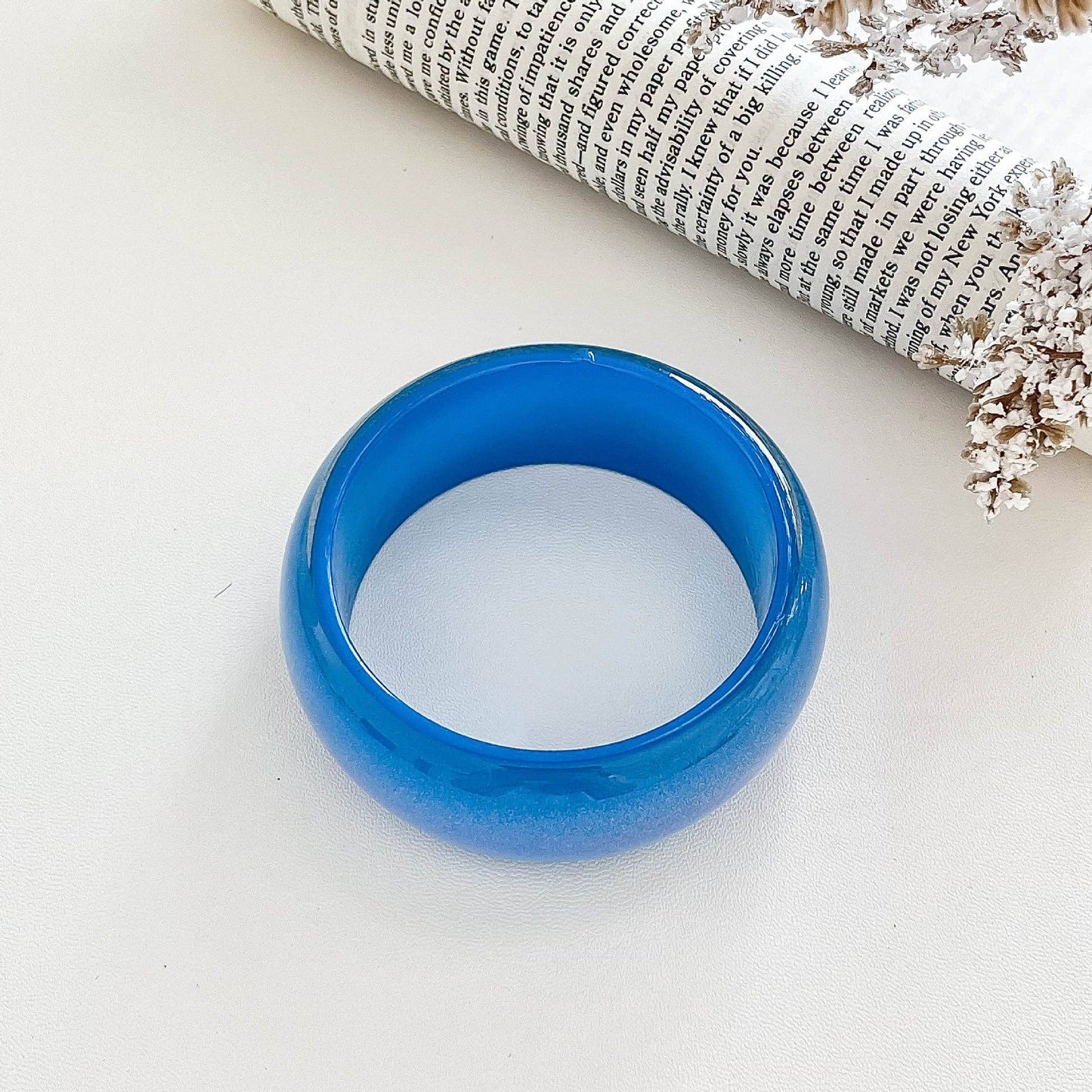 Chunky Iridescent Round Resin Stackable Bangle Bracelet MK2PPPO6W6JBR126