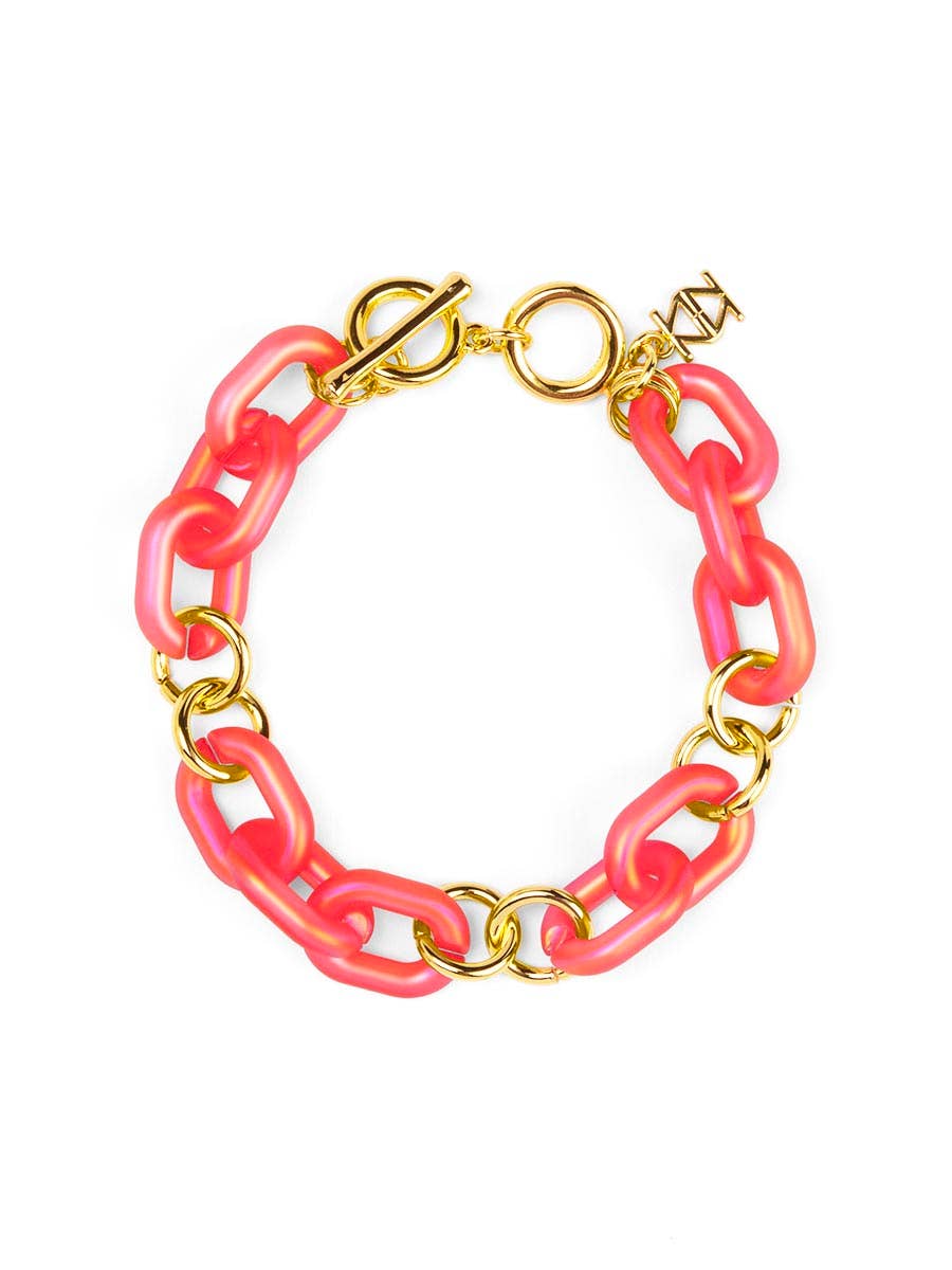 Small Resin Oval Link Toggle Bracelet