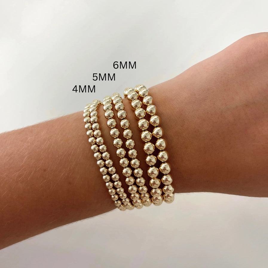 Bara Boheme 4mm Gold Filled Beaded Bracelet