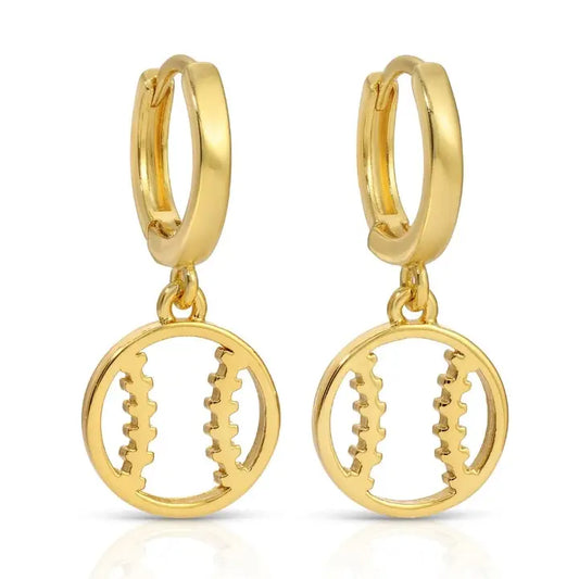 Baseball Huggie Earrings