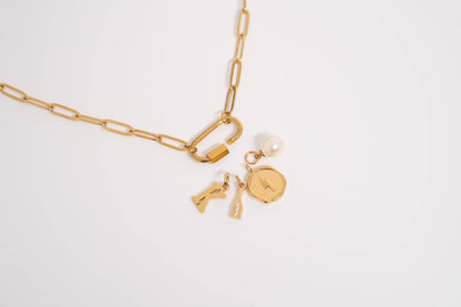Paperclip Carabiner Charm Necklace