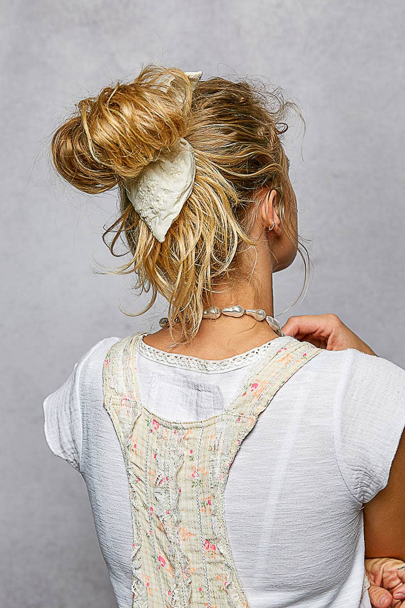 Embroidered Scrunchies Hair Ties